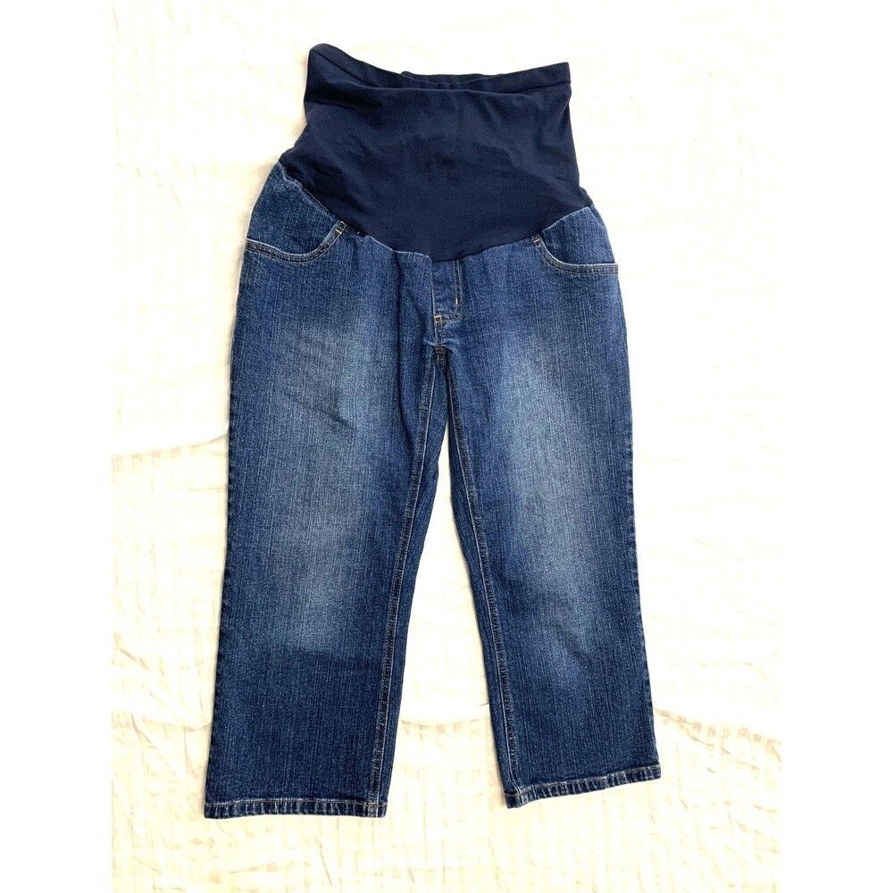 MOTHERHOOD MATERNITY WOMENS JEANS CAPRIS PANTS SIZE S